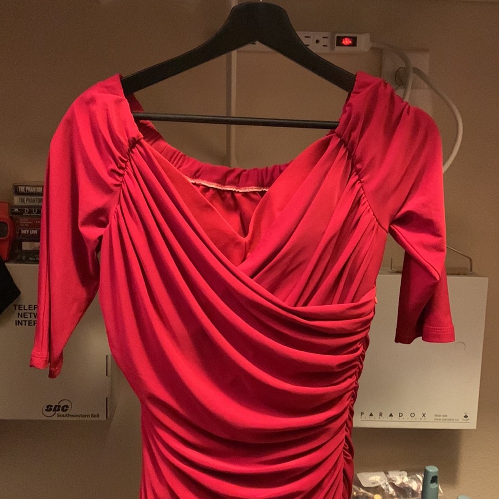 LAURA BYRNES PINUP GIRL CLOTHING COUTURE RED MONICA DRESS X-LARGE EUC